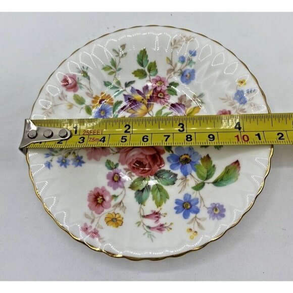 Paragon Demitasse Tea Cup Saucer To Her Majesty Queen England Queens Garden 4 oz - Picture 11 of 15